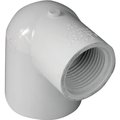 Lasco Pipe Elbow, 1 x 34 in, Slip x FPT, 90 deg Angle, PVC, White, SCH 40 Schedule 407131BC